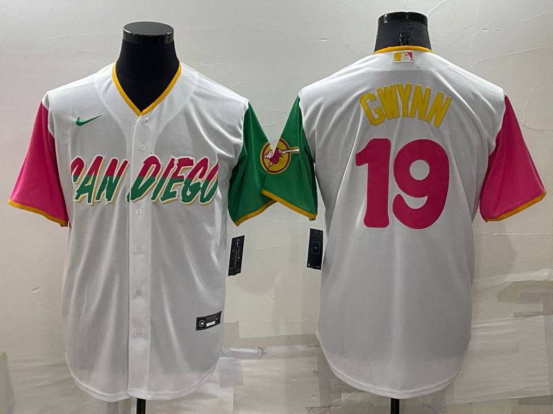 Men San Diego Padres #19 Gwynn White City Edition Game Nike 2022 MLB Jersey->san diego padres->MLB Jersey